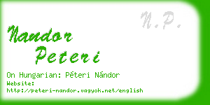 nandor peteri business card